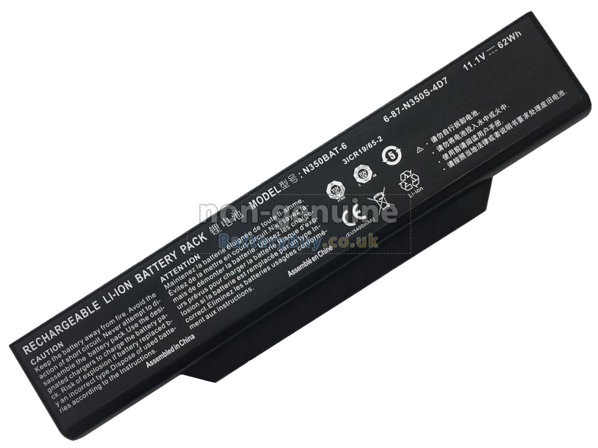 replacement battery for Clevo N350BAT-6