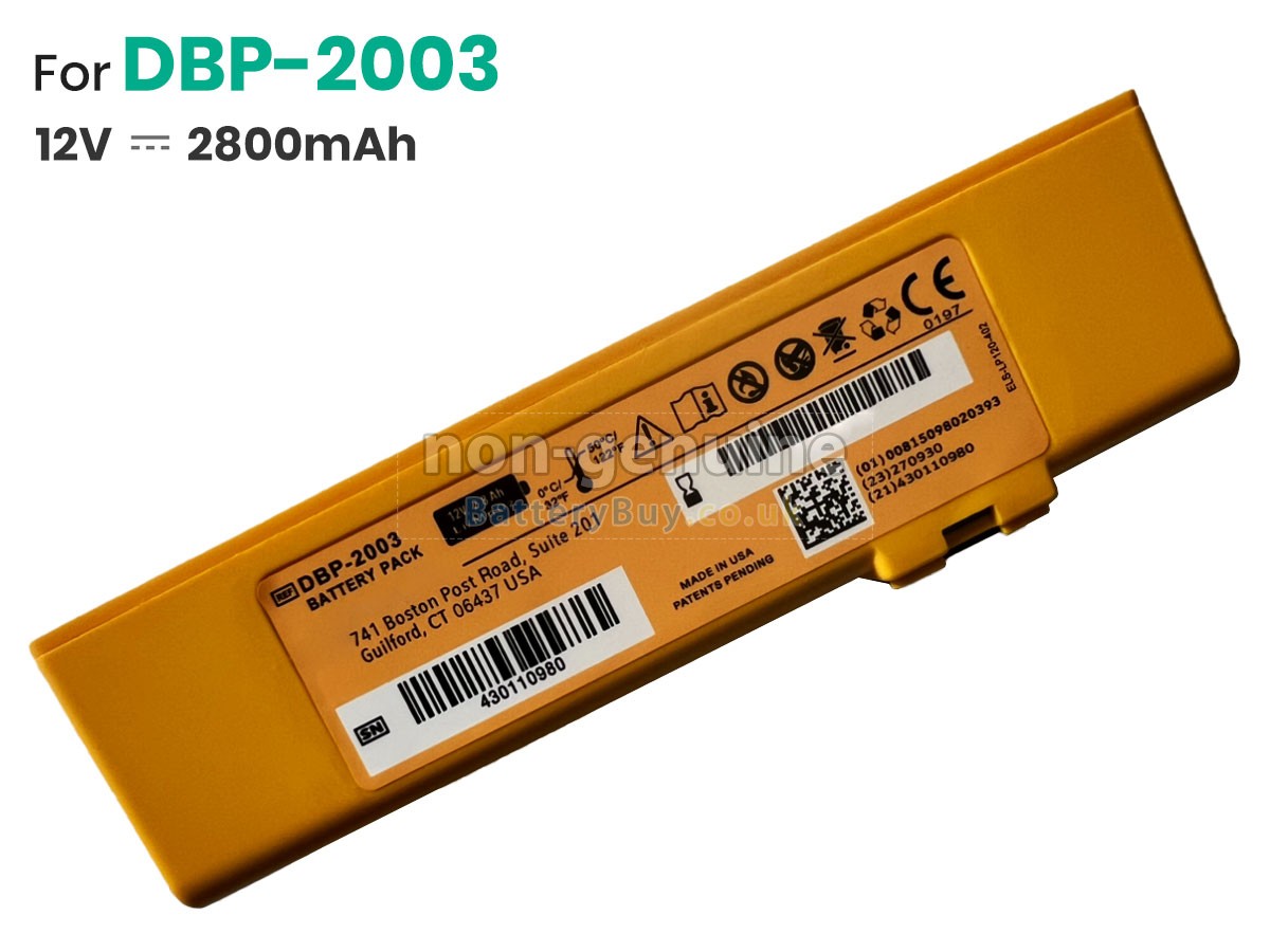 replacement battery for Defibtech DBP-2003