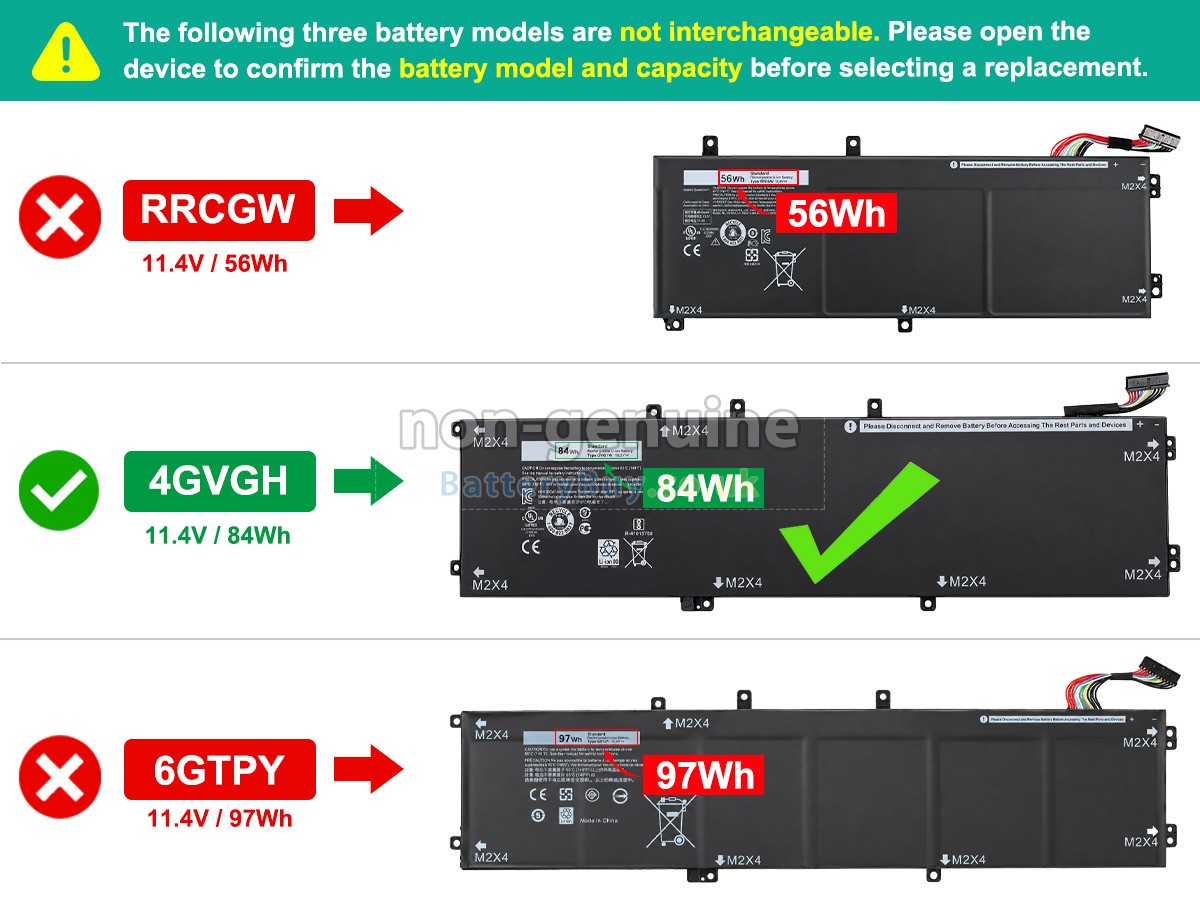 Replacement Battery for Dell P56F