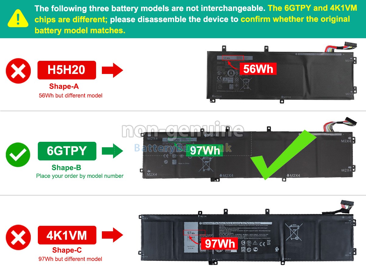 replacement battery for Dell P102F003