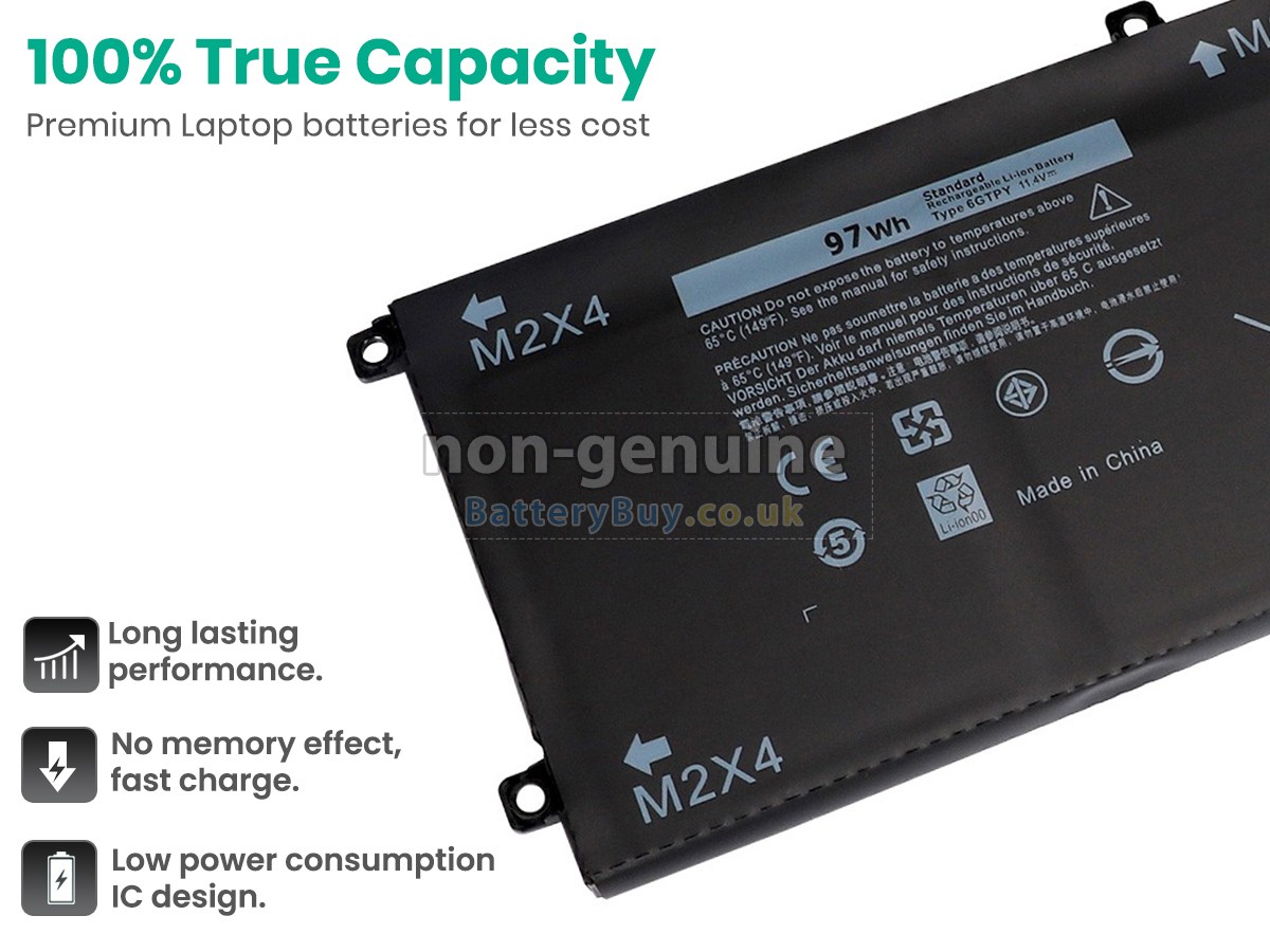 replacement battery for Dell P102F003