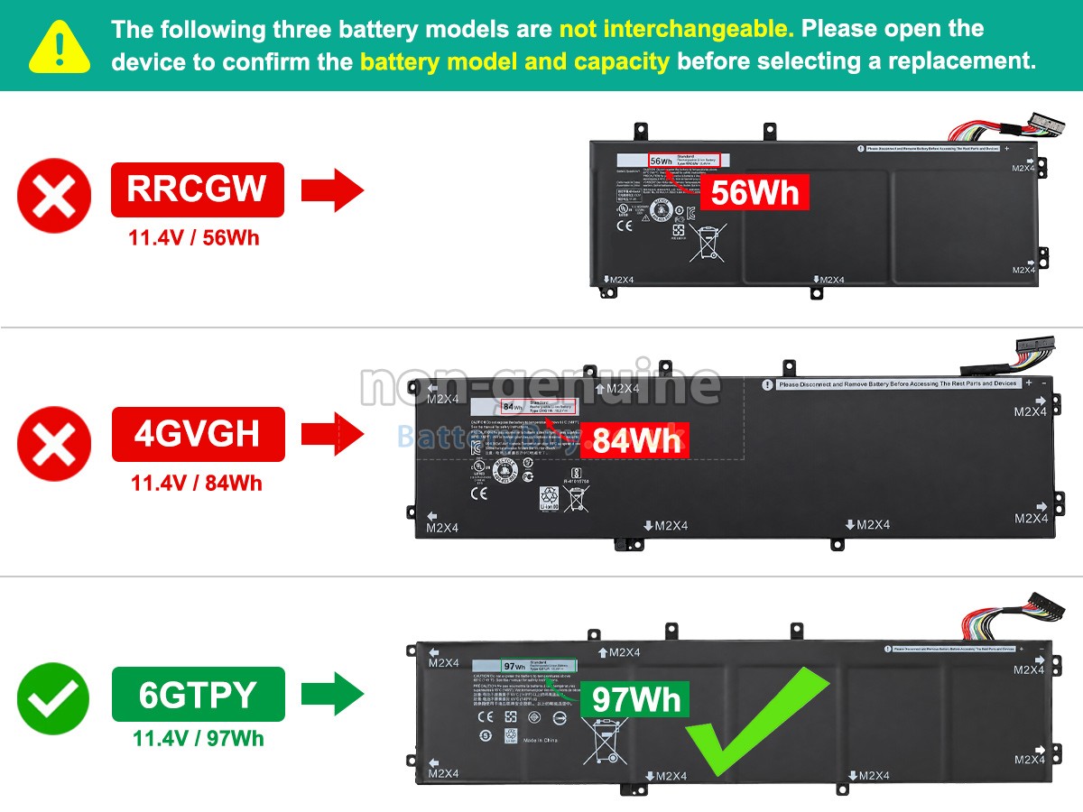 Replacement Battery for Dell P56F