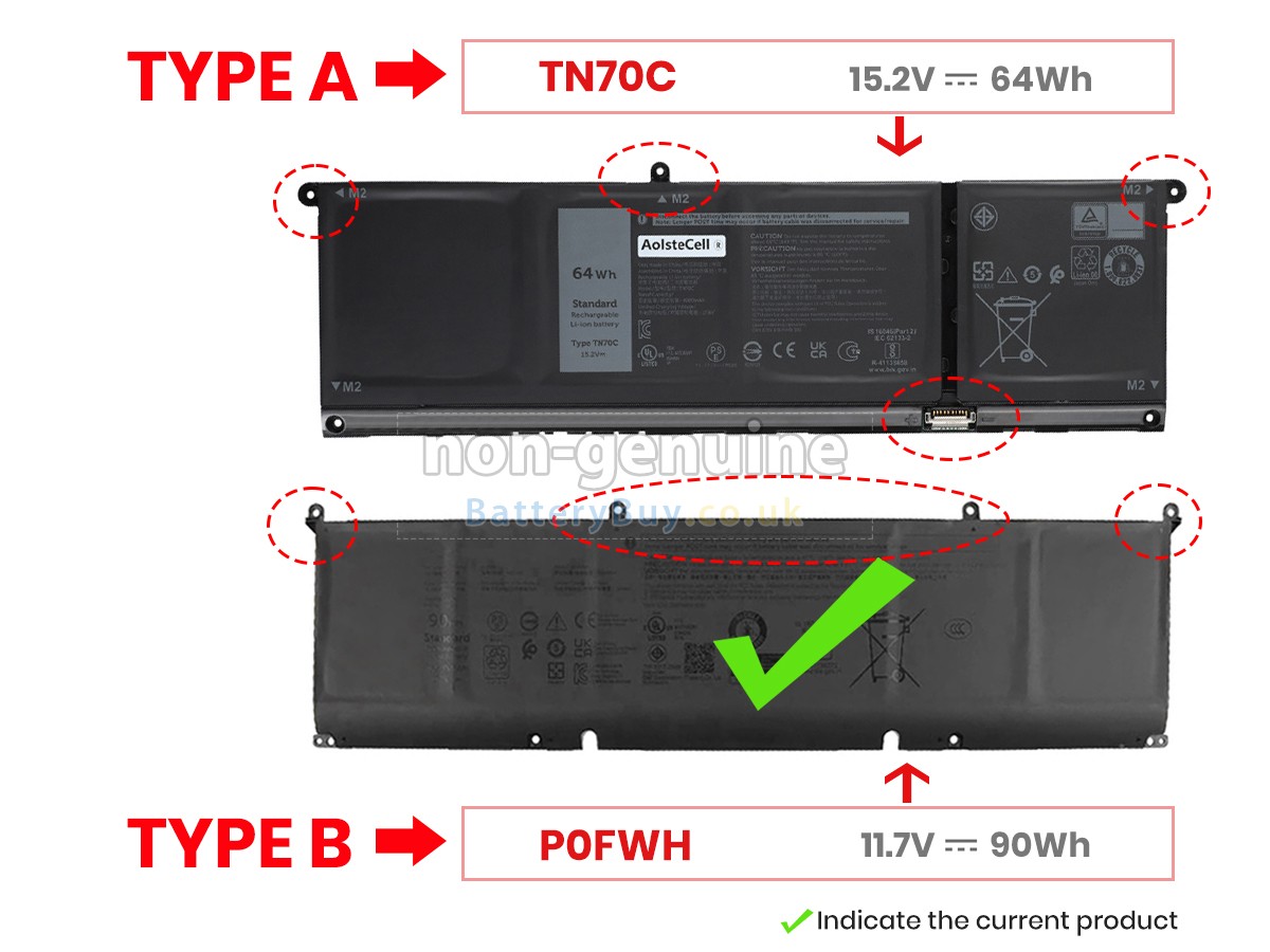 replacement battery for Dell P132F003