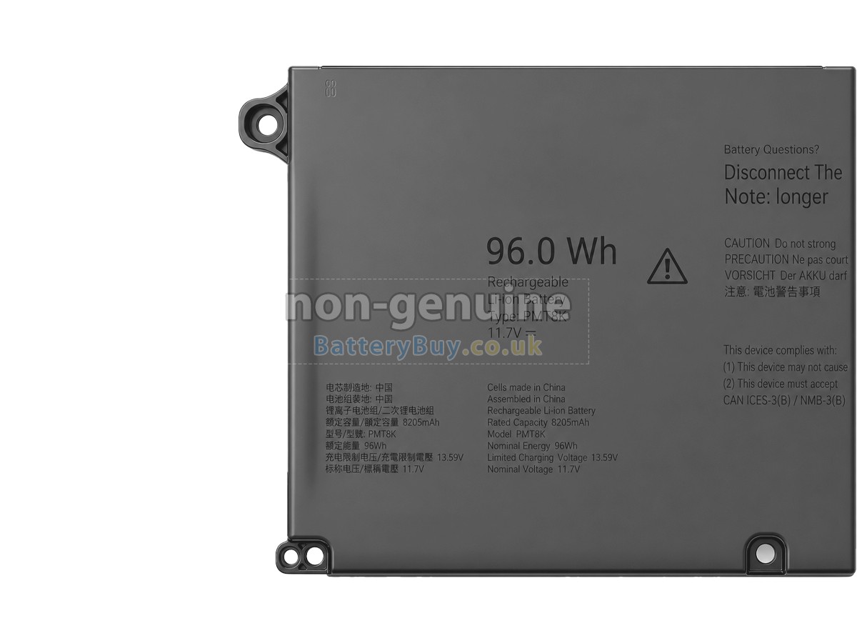 Replacement Battery for Dell Alienware 16 AURORA
