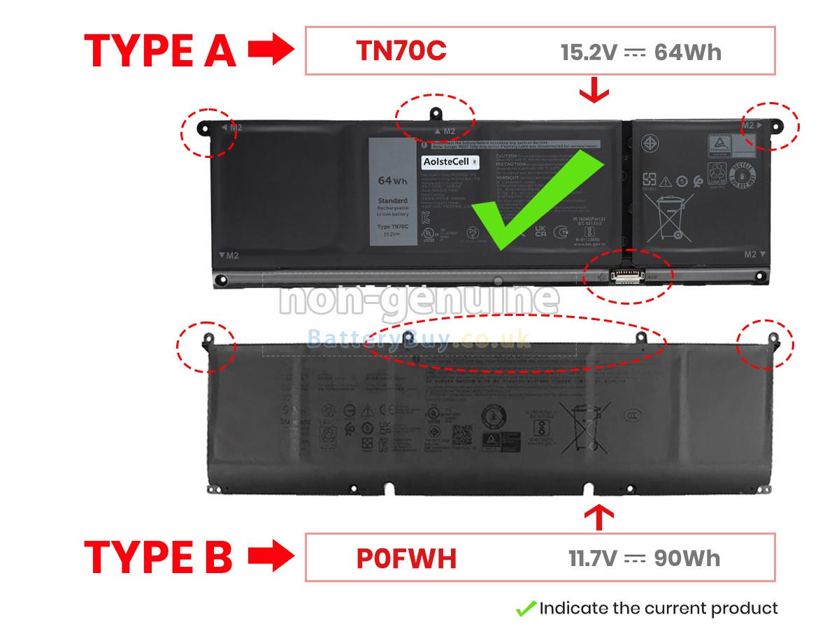 replacement battery for Dell P132F003