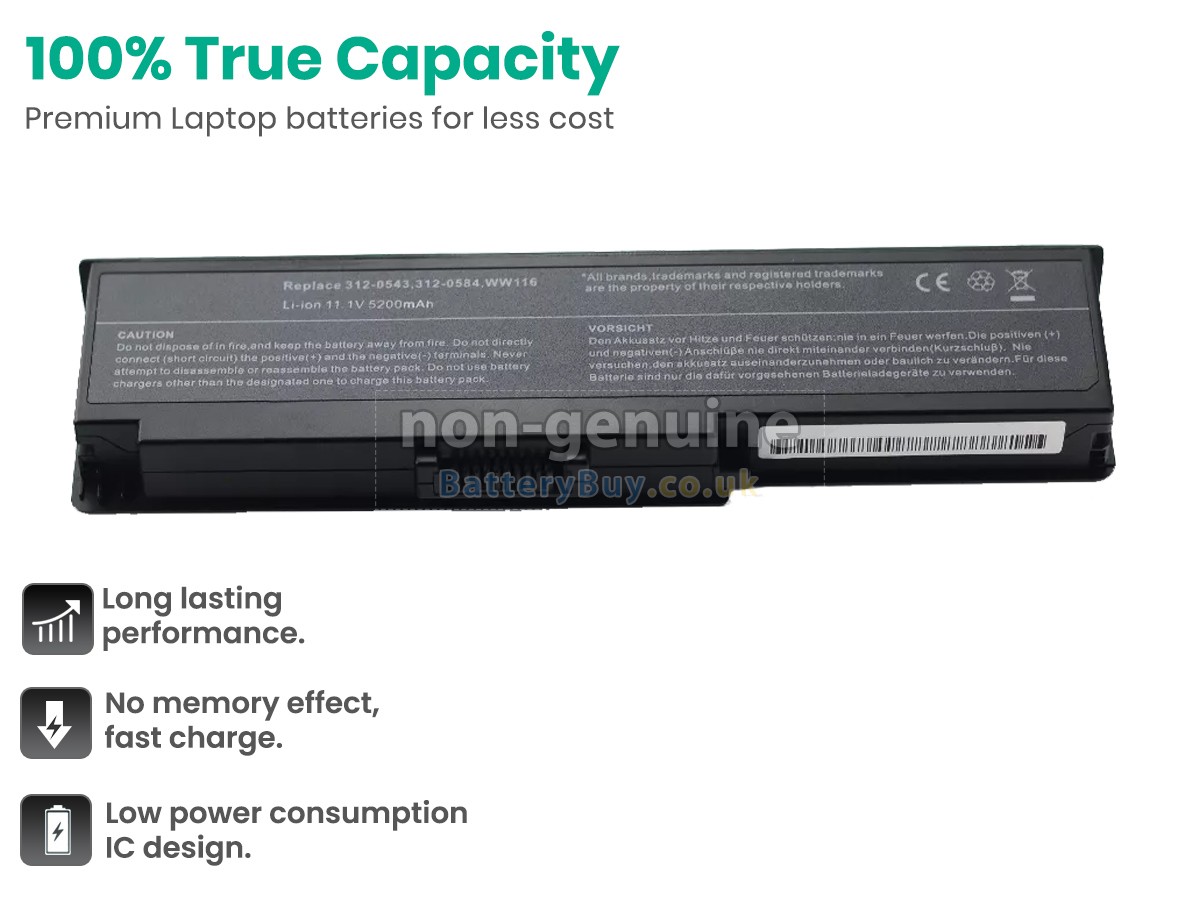 replacement battery for Dell WW116