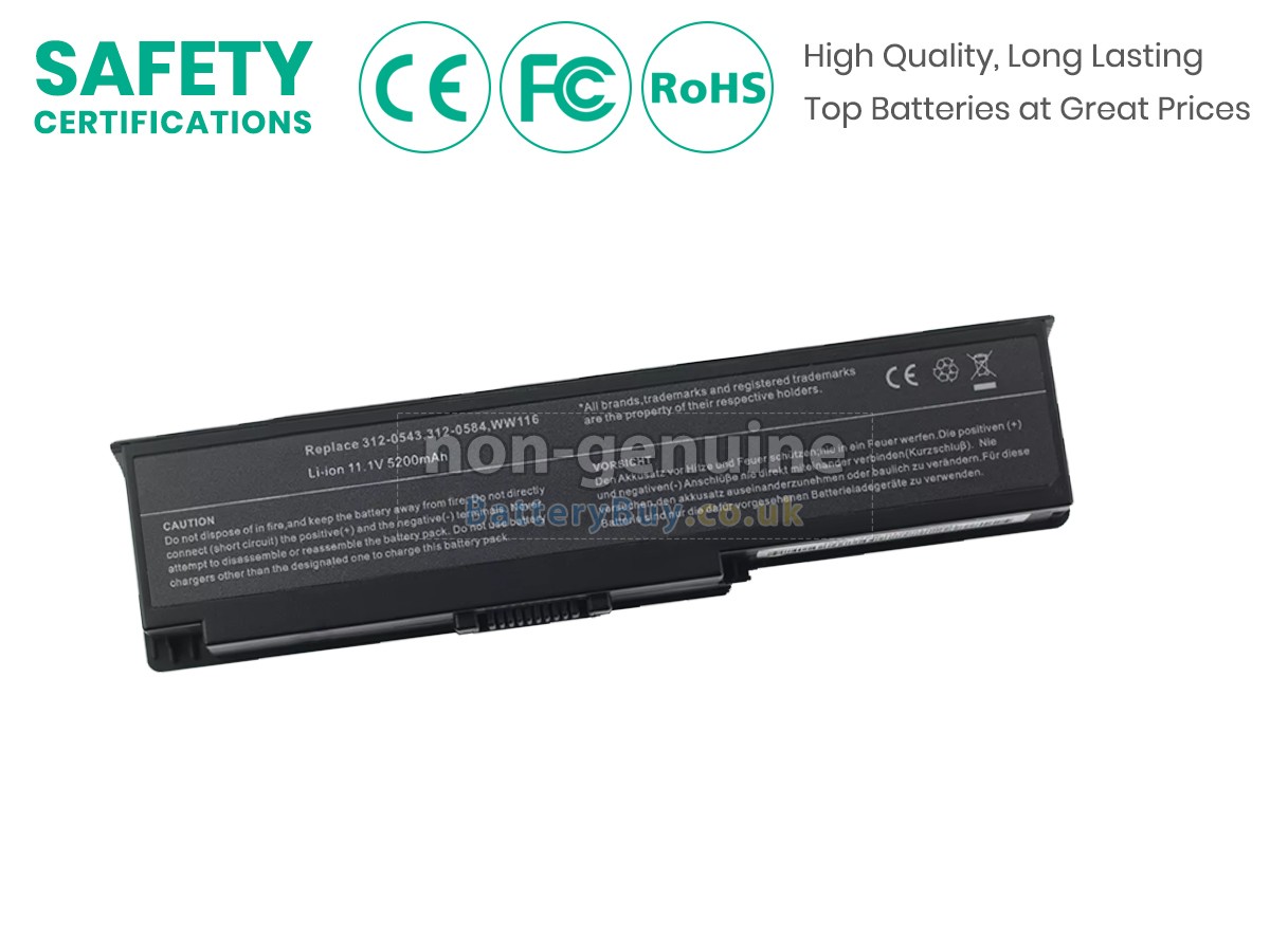 replacement battery for Dell WW116