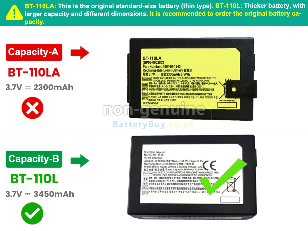 replacement battery for DENSO BHT-1700