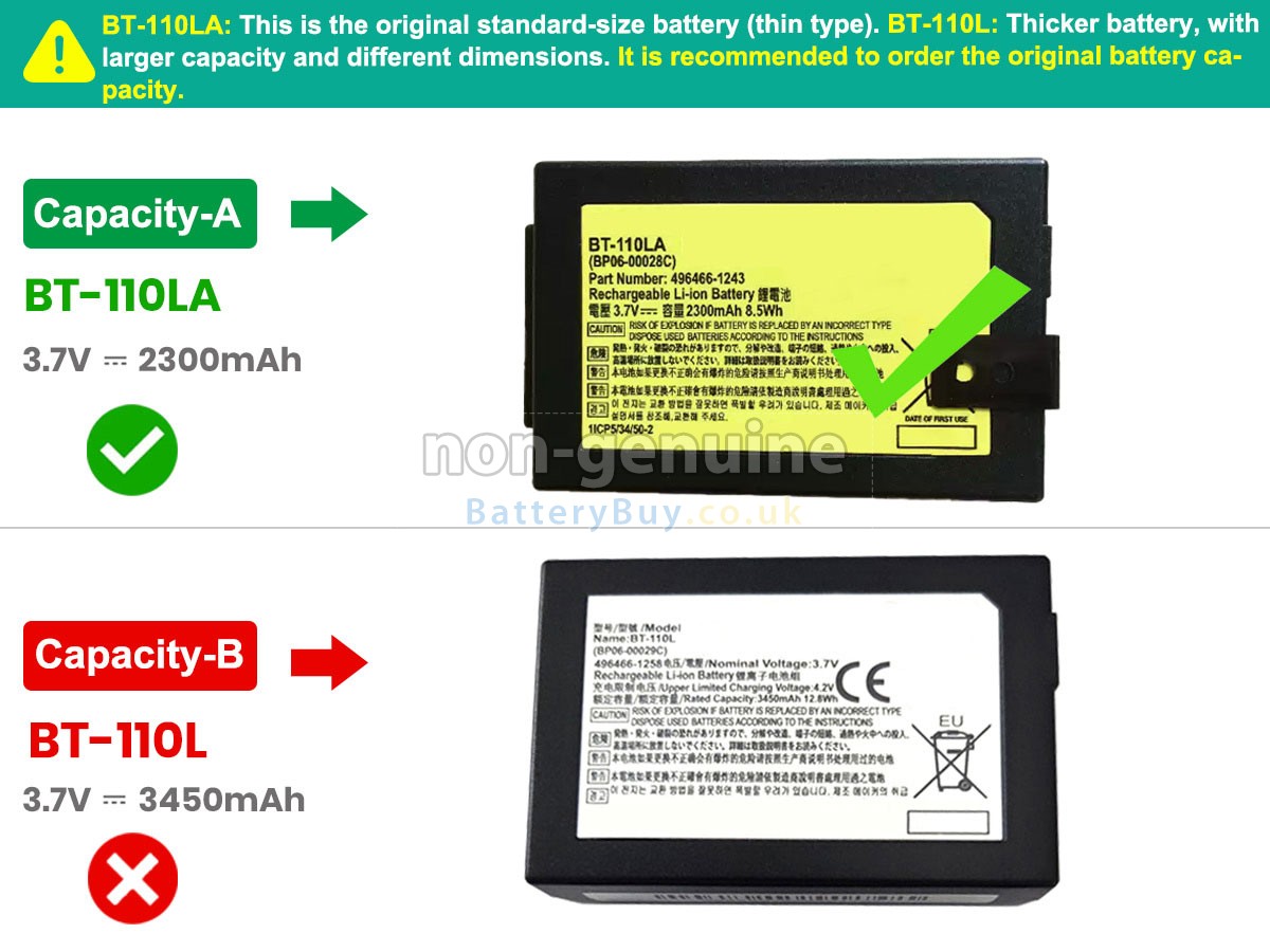 replacement battery for DENSO BHT-1700