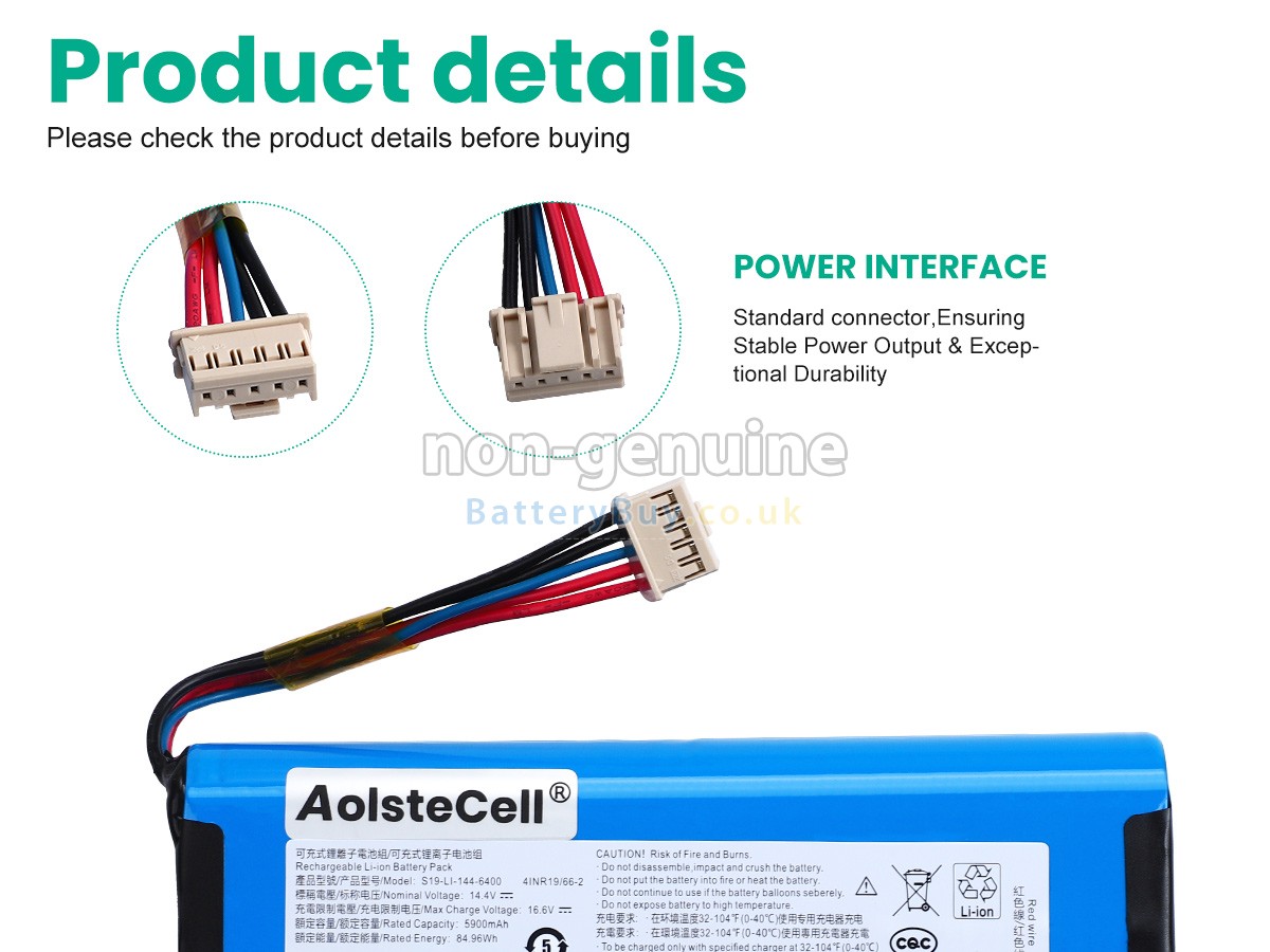 Replacement Battery for Ecovacs S19-LI-144-6400