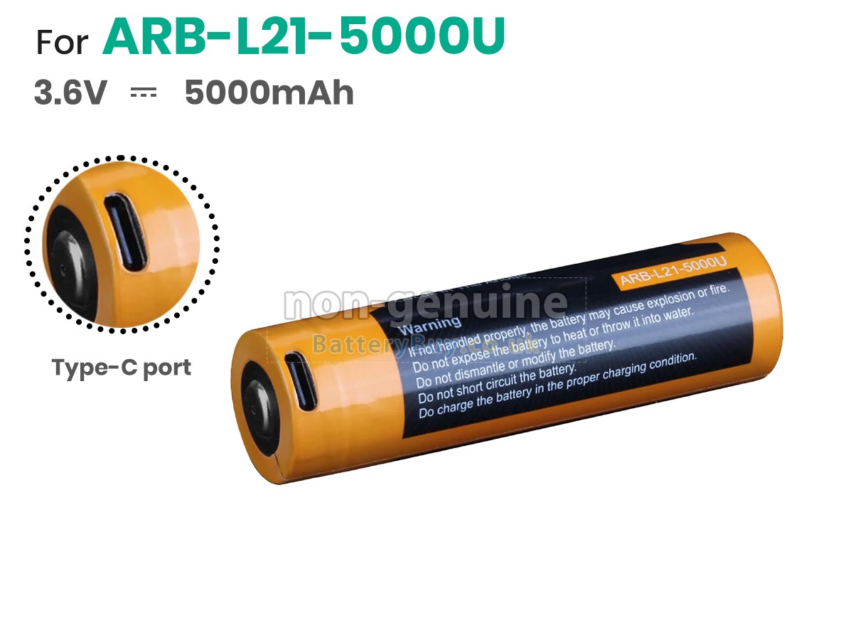 replacement battery for Fenix PD36 TAC