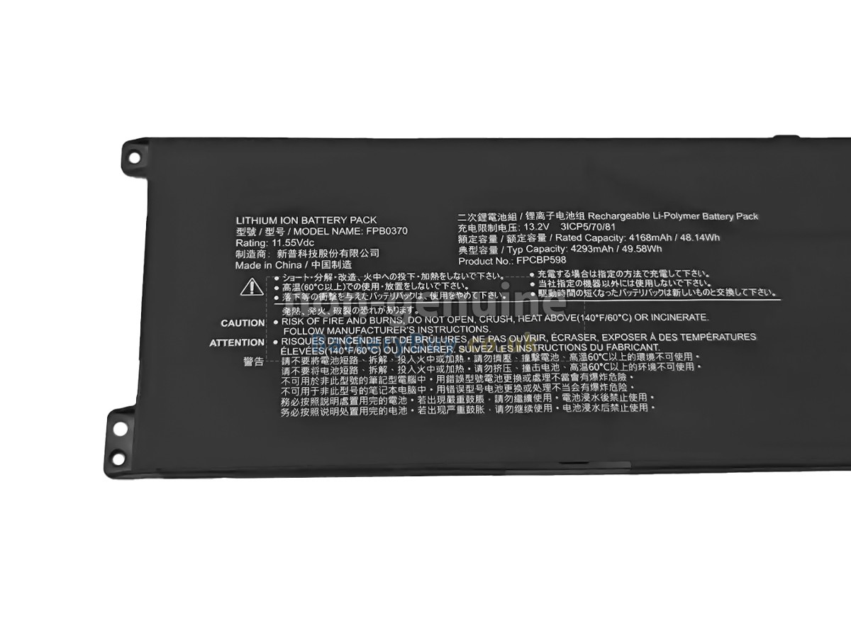 replacement battery for Fujitsu FPB0370(3ICP/70/81)
