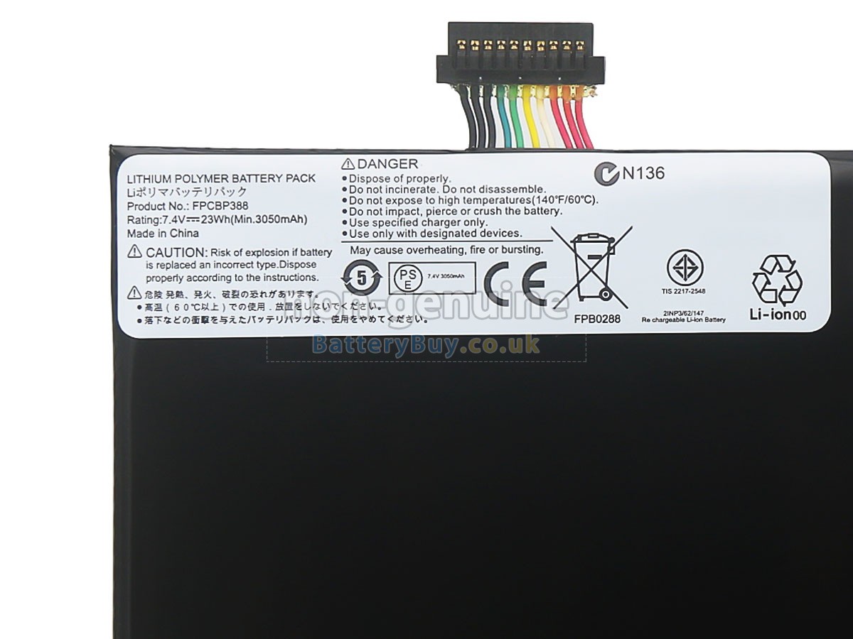 replacement battery for Fujitsu Stylistic M532 TABLET