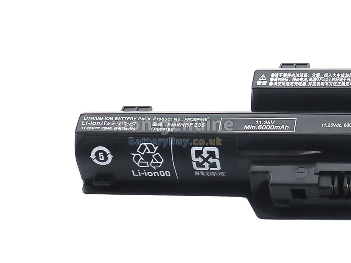 replacement battery for Fujitsu FPCBP446AP