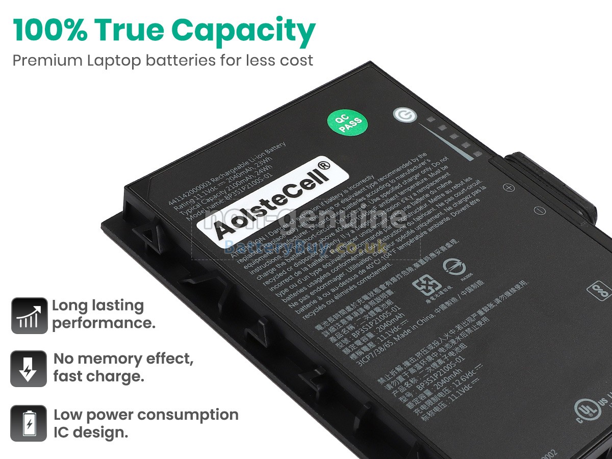 replacement battery for Getac BP3S1P2100S-01