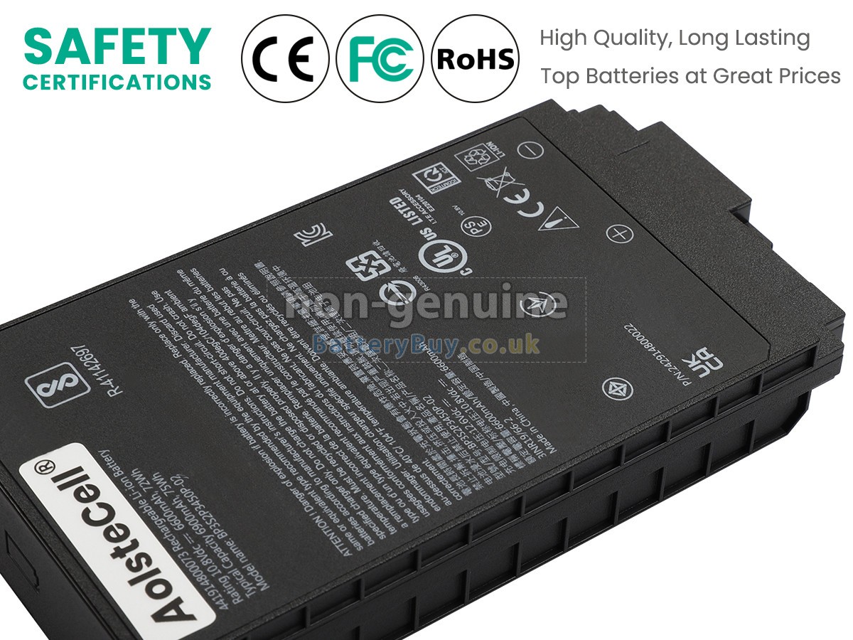 replacement battery for Getac BP3S2P3450P-02