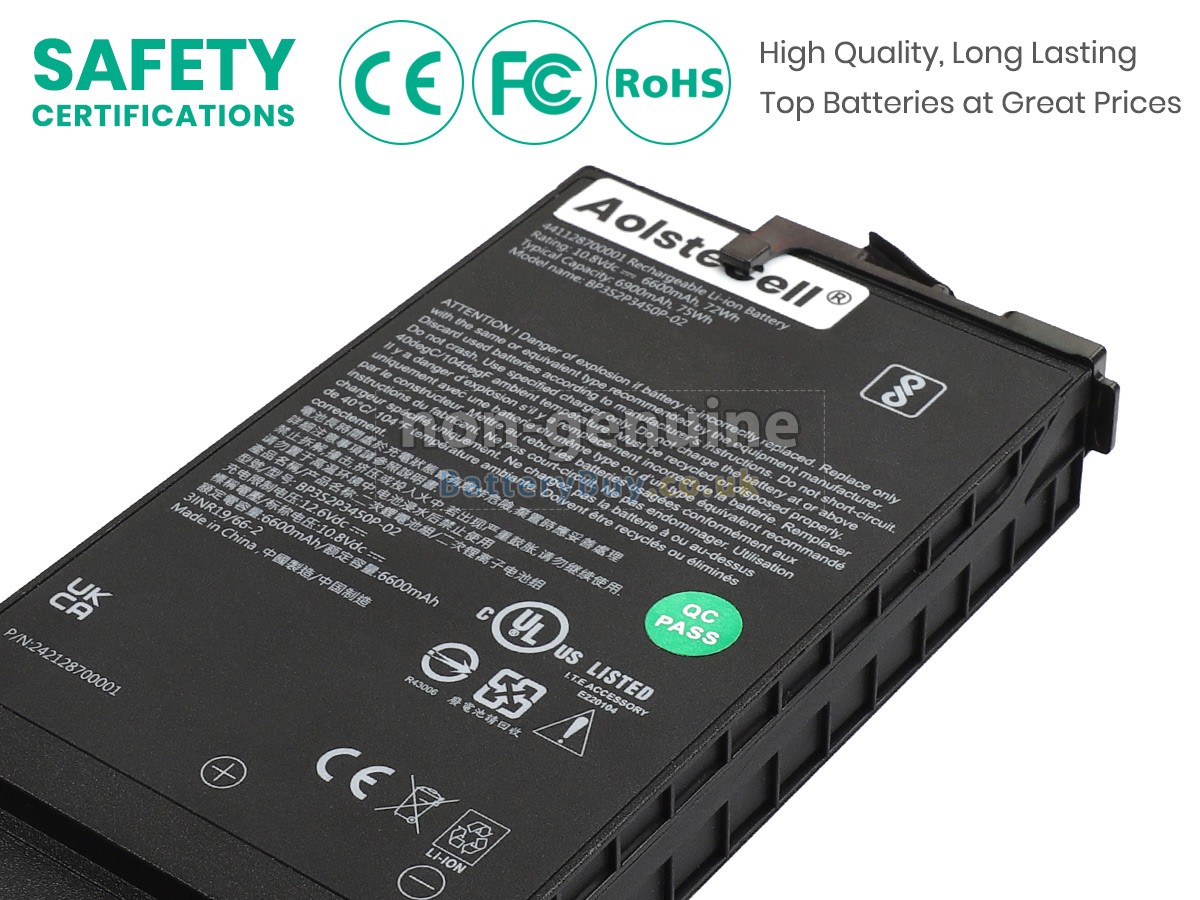 replacement battery for Getac BP3S2P3450P-02