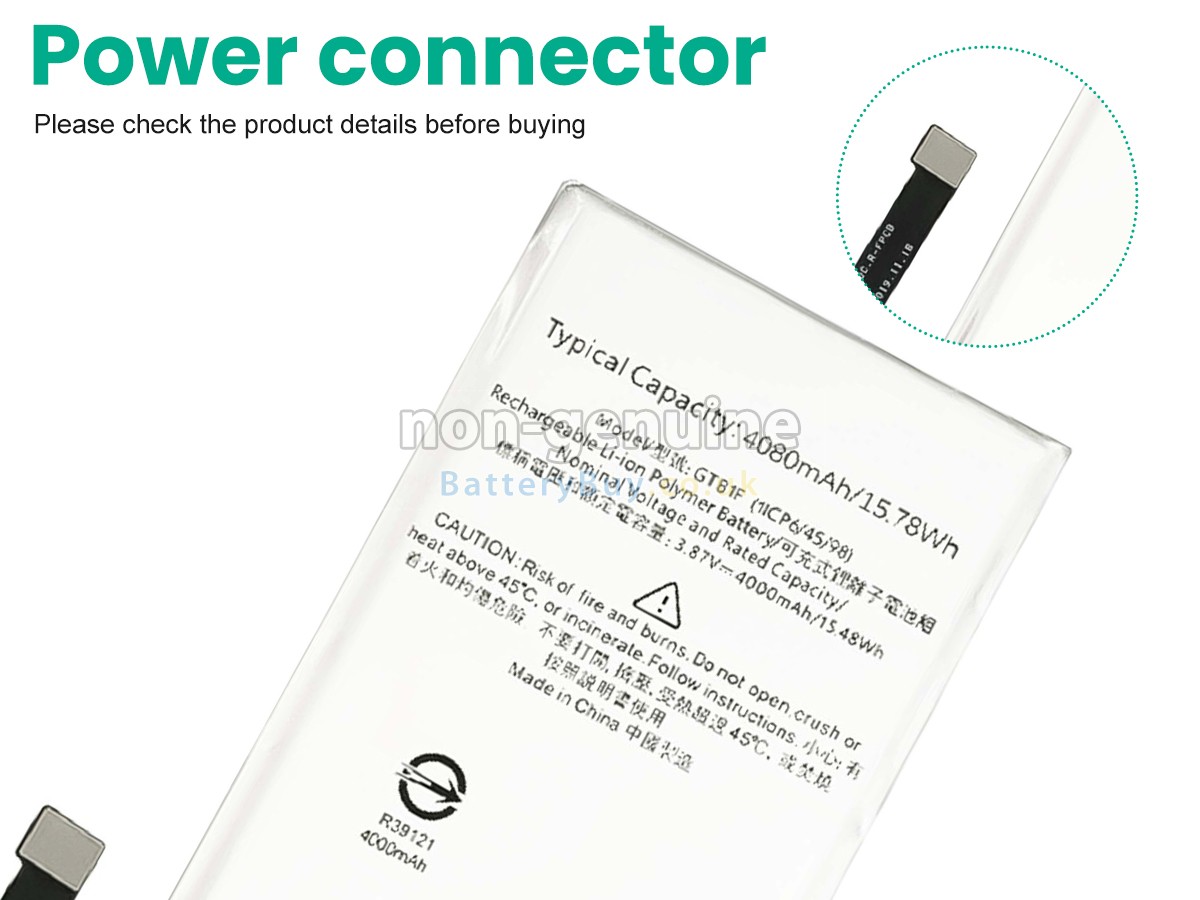 Replacement Battery for Google PIXEL 5
