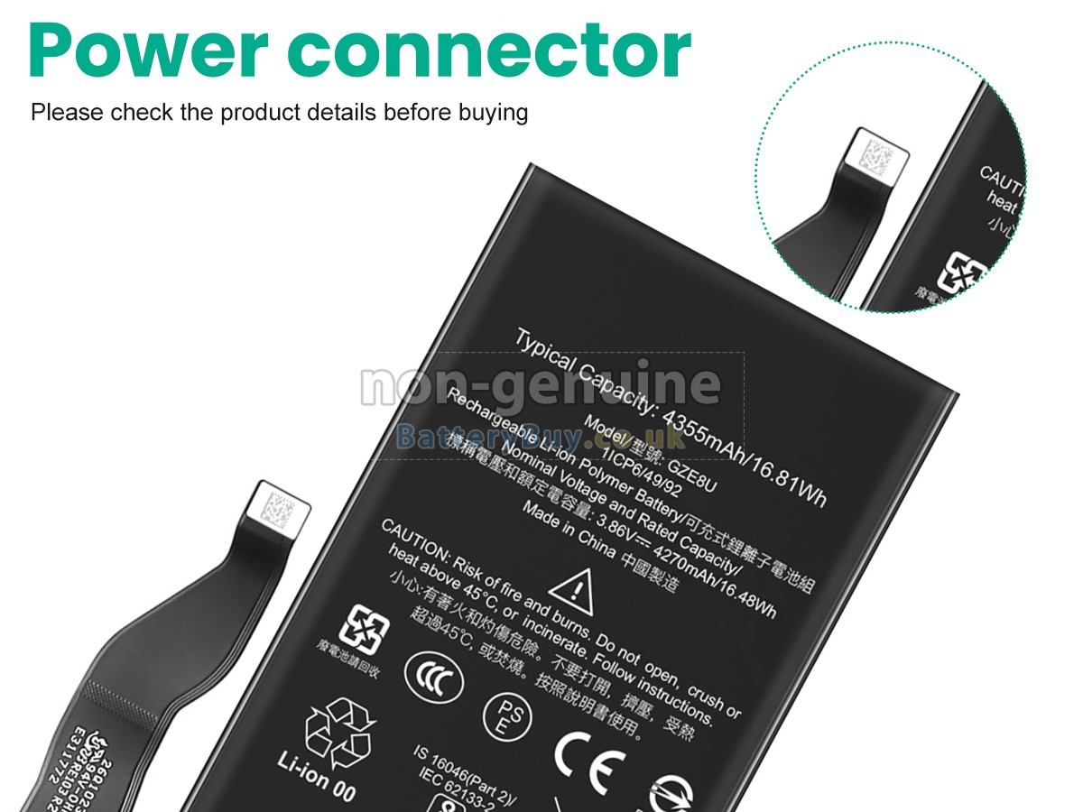 Replacement Battery for Google GZE8U