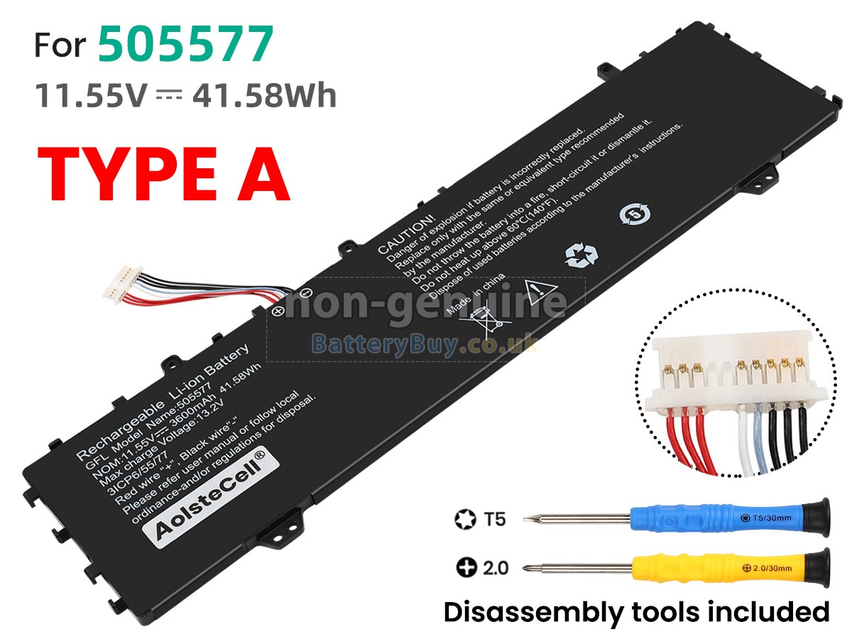 replacement battery for Haier 505577