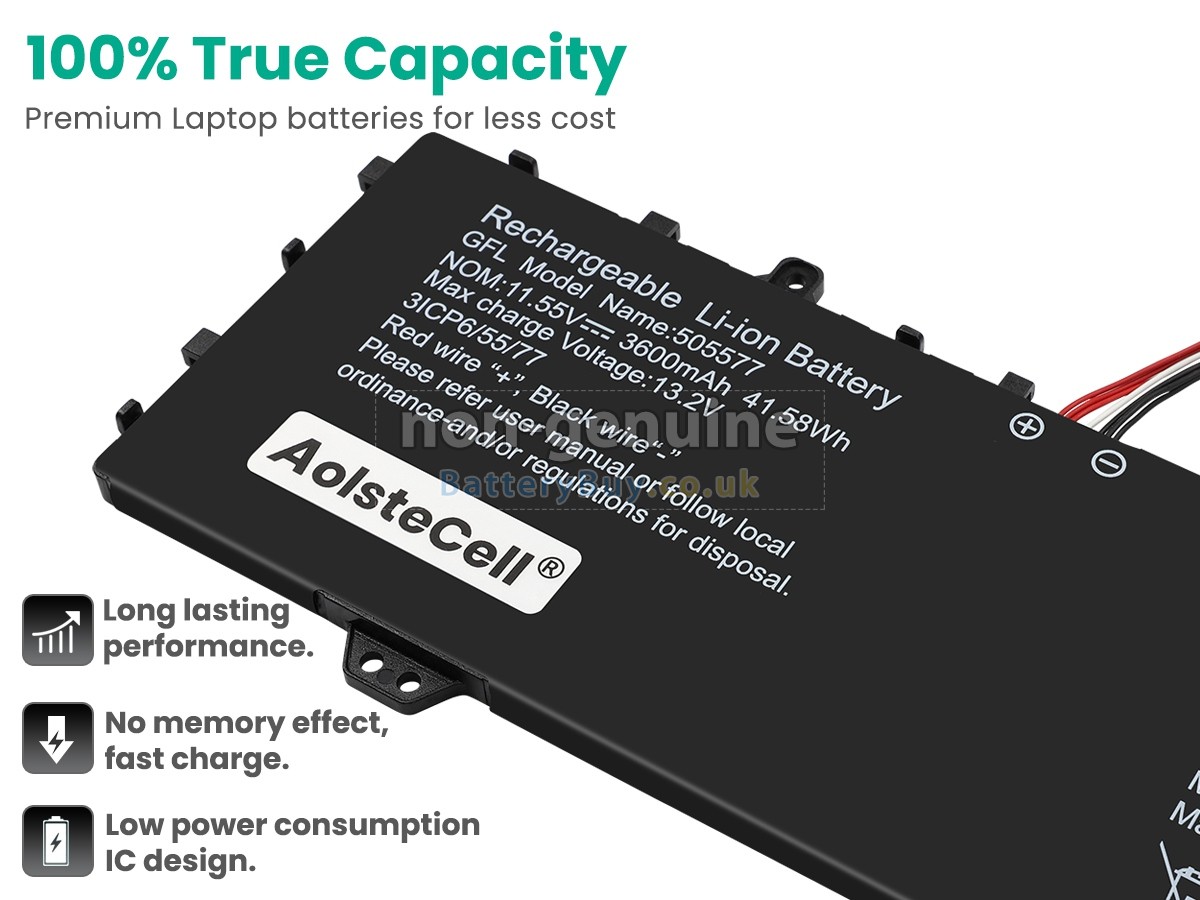replacement battery for Haier 505577