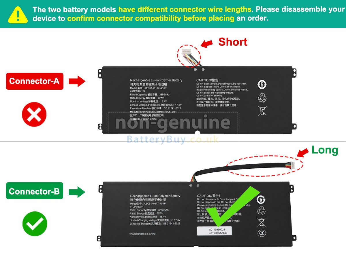 replacement battery for Hasee 40091602