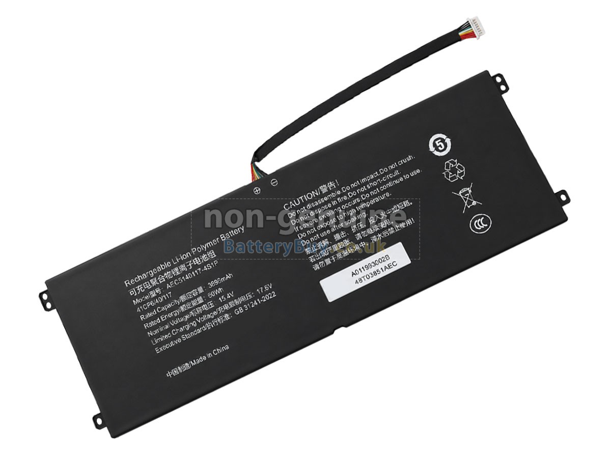 replacement battery for Hasee 40091602