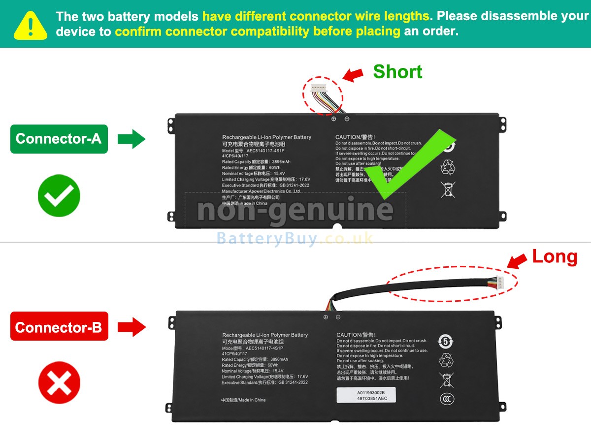 replacement battery for Hasee 40091602