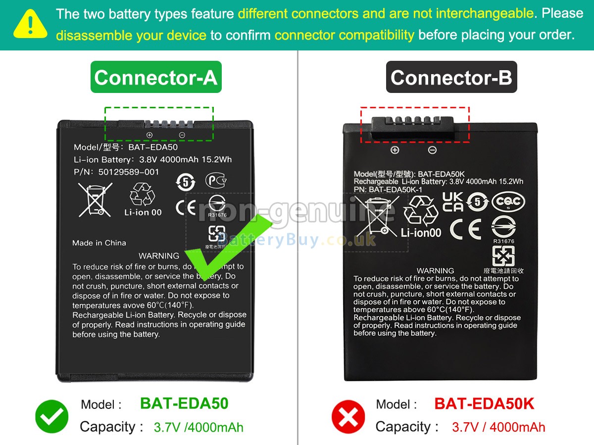 Replacement Battery for Honeywell EDA50HC