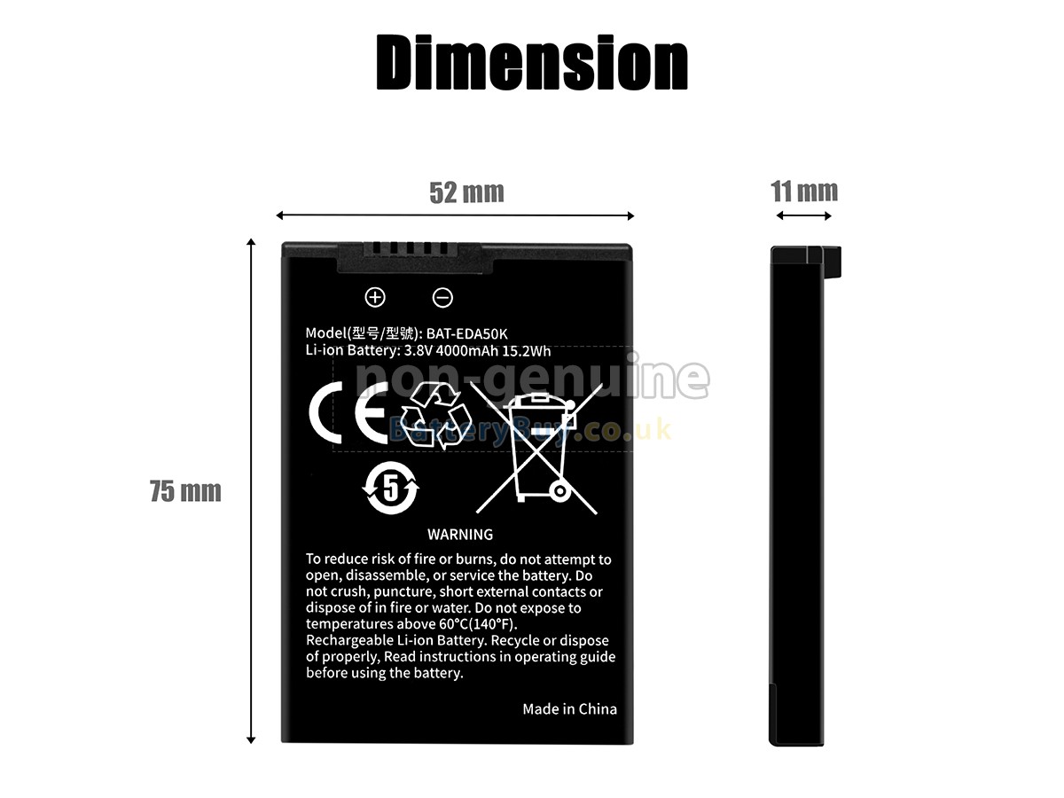 Replacement Battery for Honeywell EDA50HC