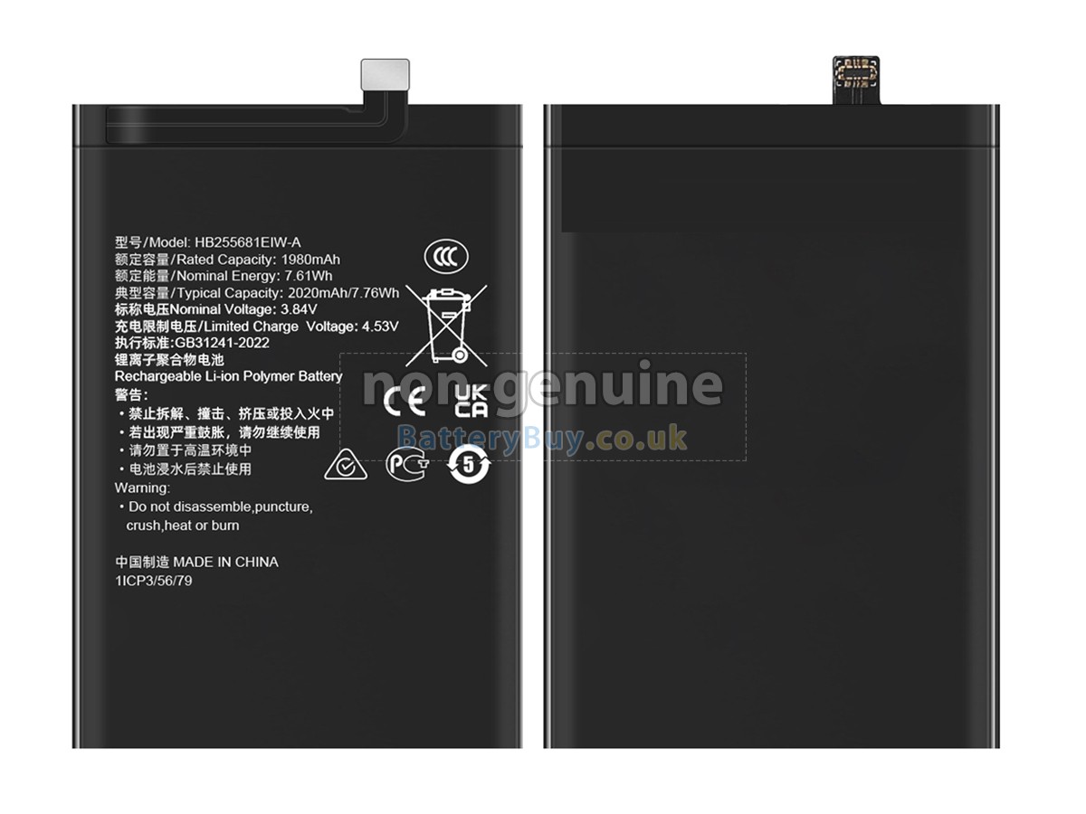 replacement battery for Honor HB255681EIW-A