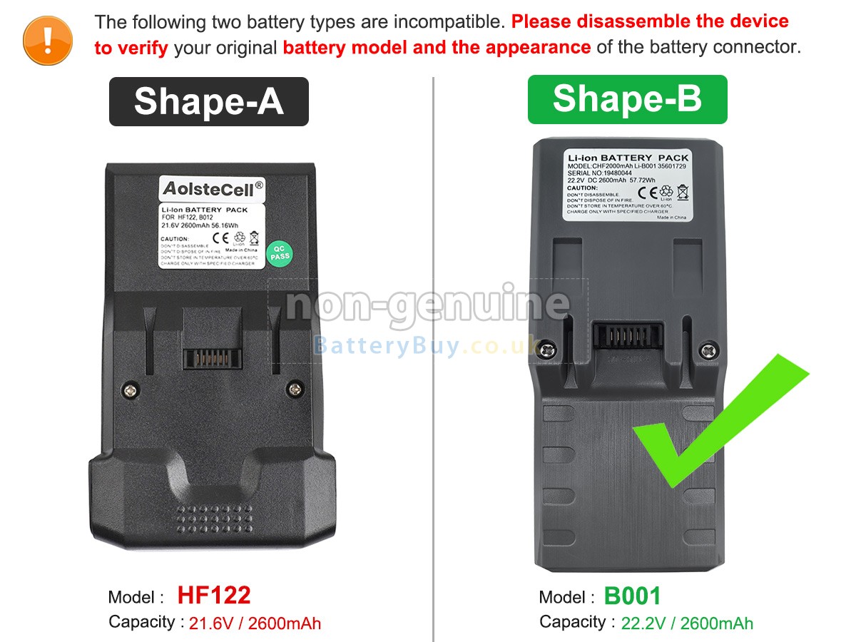replacement battery for Hoover 35601729