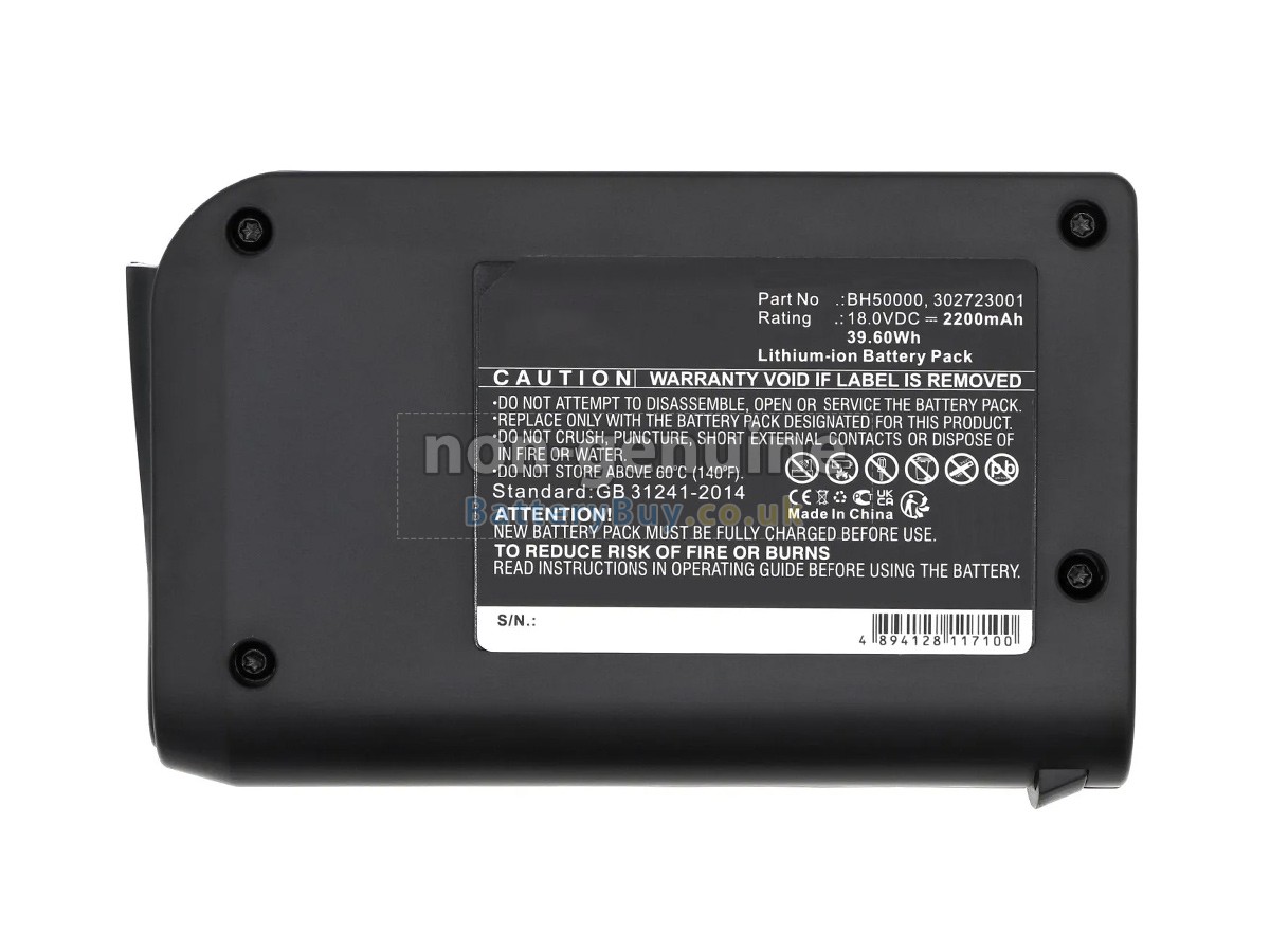 replacement battery for Hoover 302723001