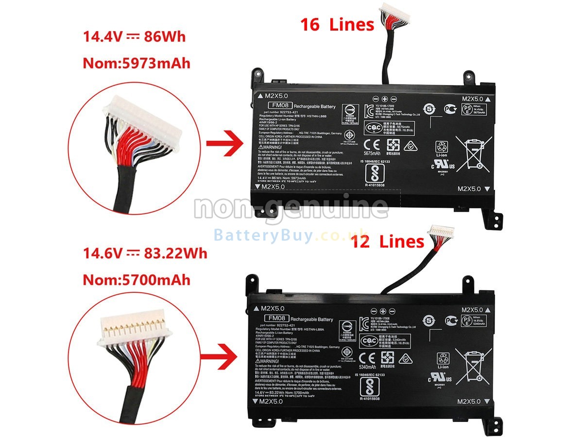 replacement battery for HP Omen 17-AN014TX