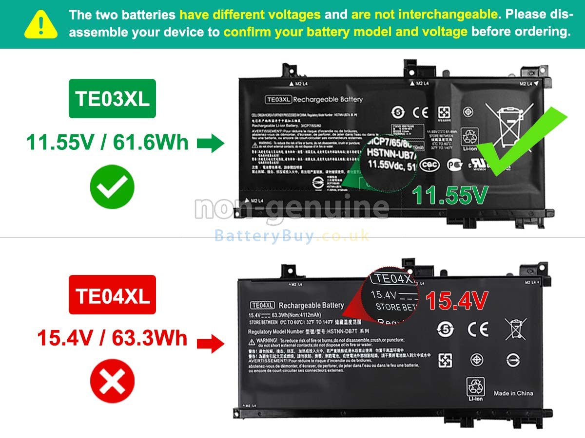 Replacement Battery for HP Omen 15-AX203NF