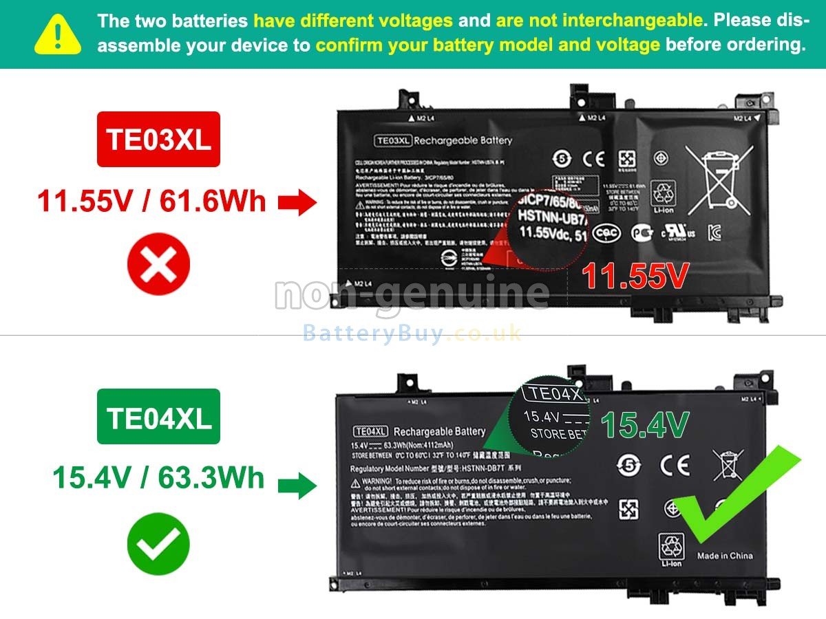 Replacement Battery for HP Omen 15-AX203NF