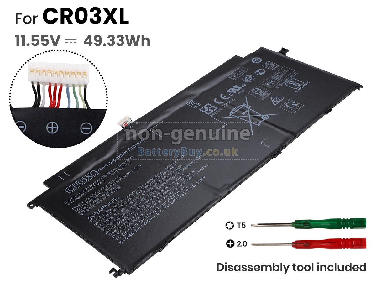 replacement battery for HP CR03049XL-PL