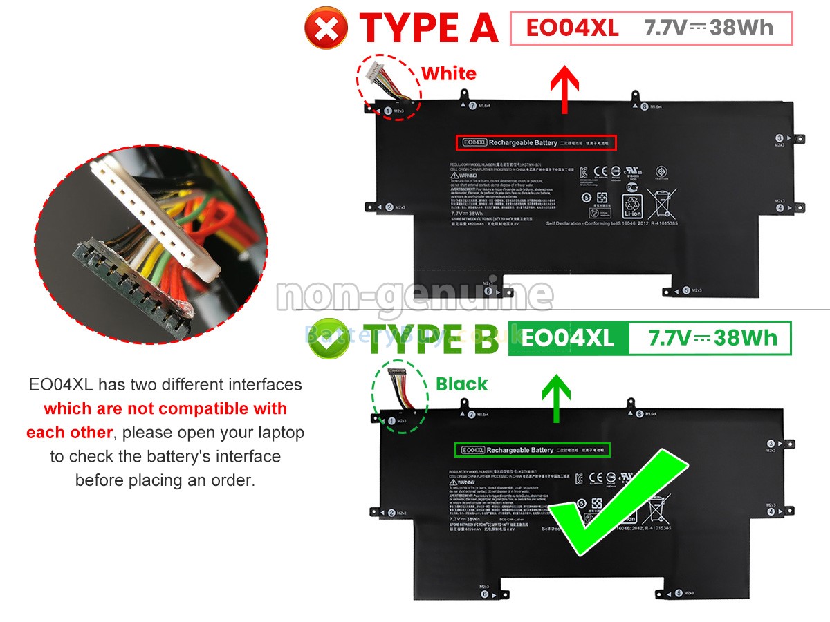 replacement battery for HP EliteBook Folio G1