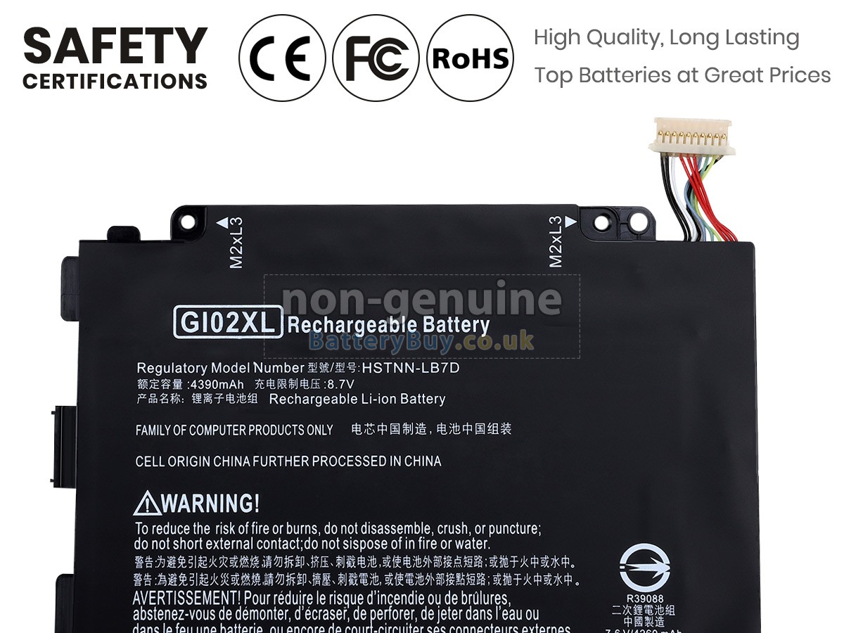 replacement battery for HP Pavilion X2 12-B181NB