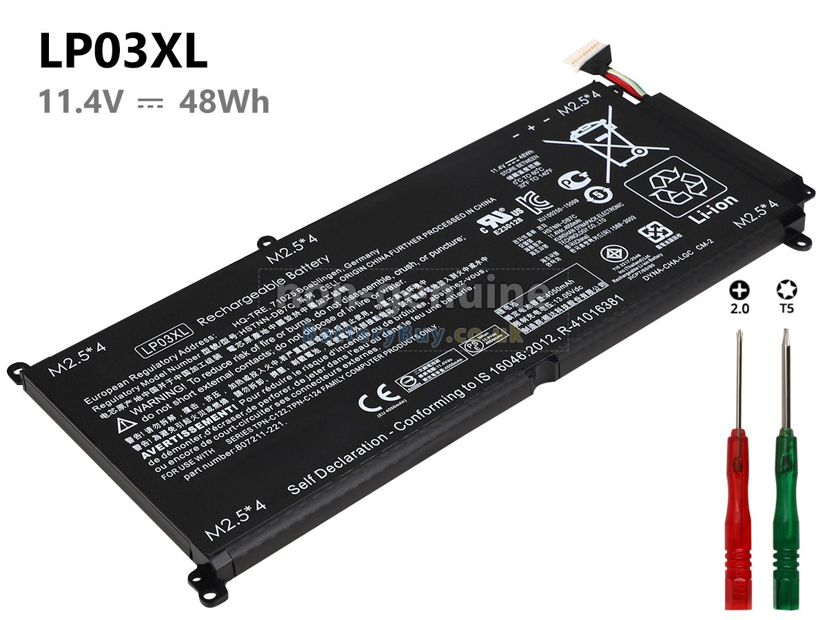 replacement battery for HP Envy 15-AE185NZ