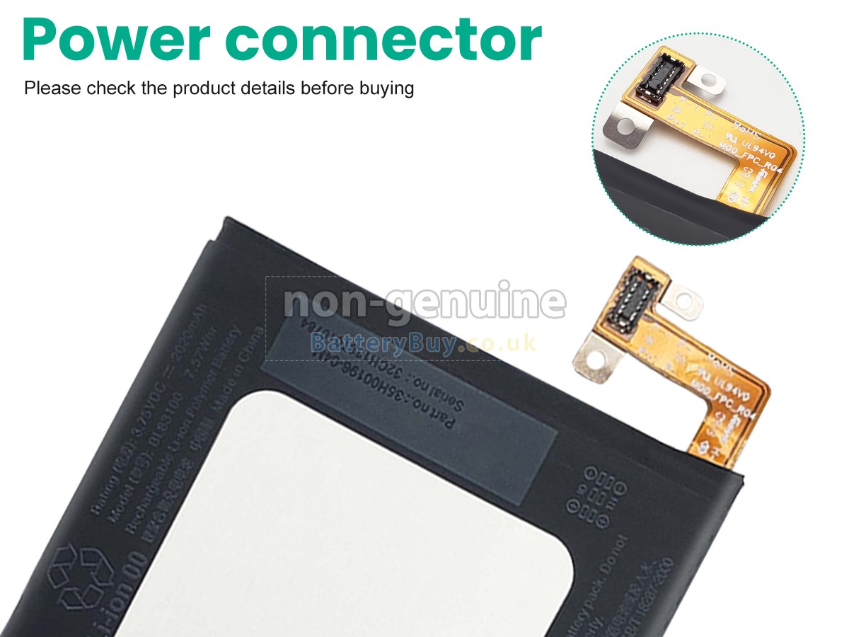 Replacement Battery for HTC BL83100