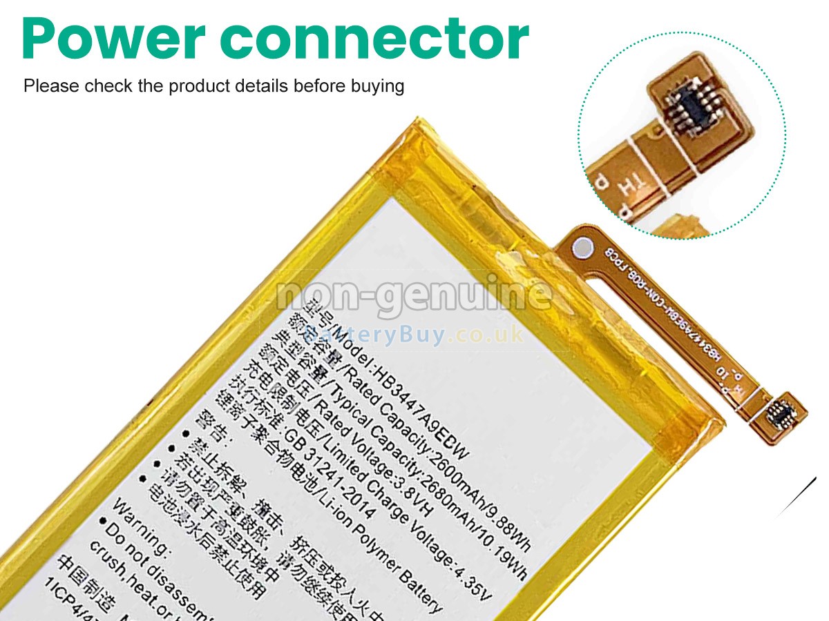 replacement battery for Huawei P8 GRA-L09
