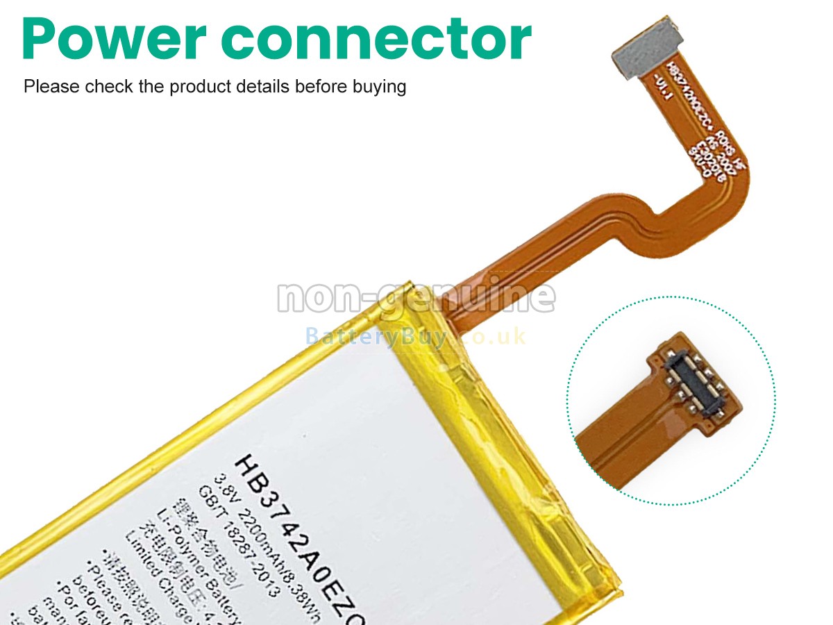 replacement battery for Huawei HB3742A0EZC