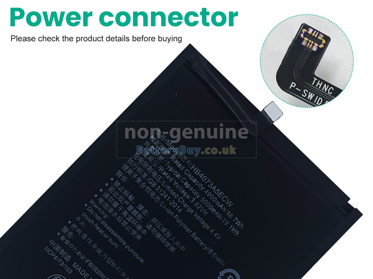 replacement battery for Huawei HB4073A5ECW