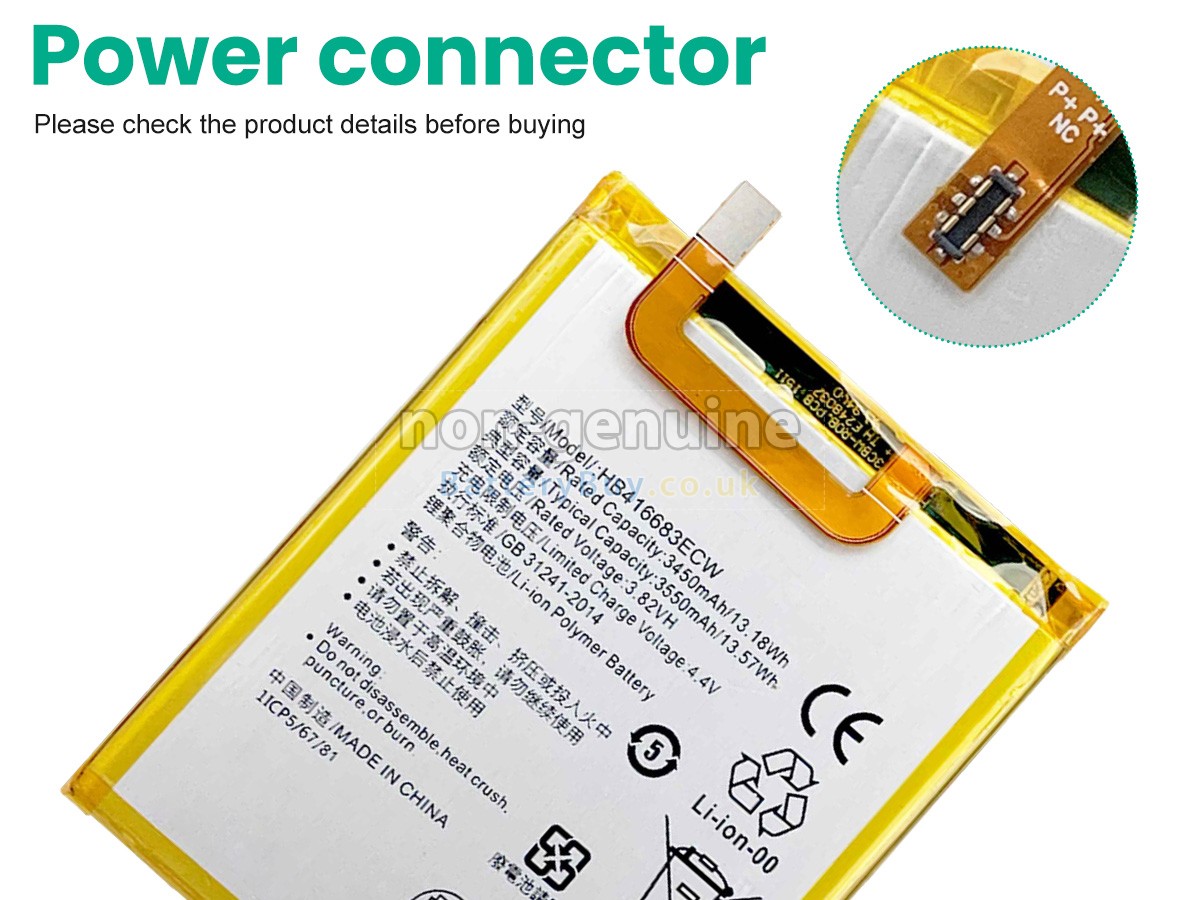 replacement battery for Huawei GOOGLE NEXUS 6P H1511