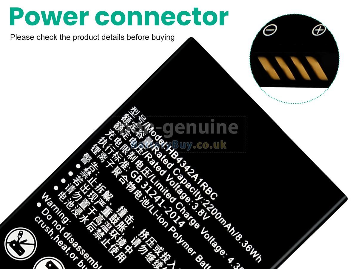 replacement battery for Huawei Y5 II CUN-L23