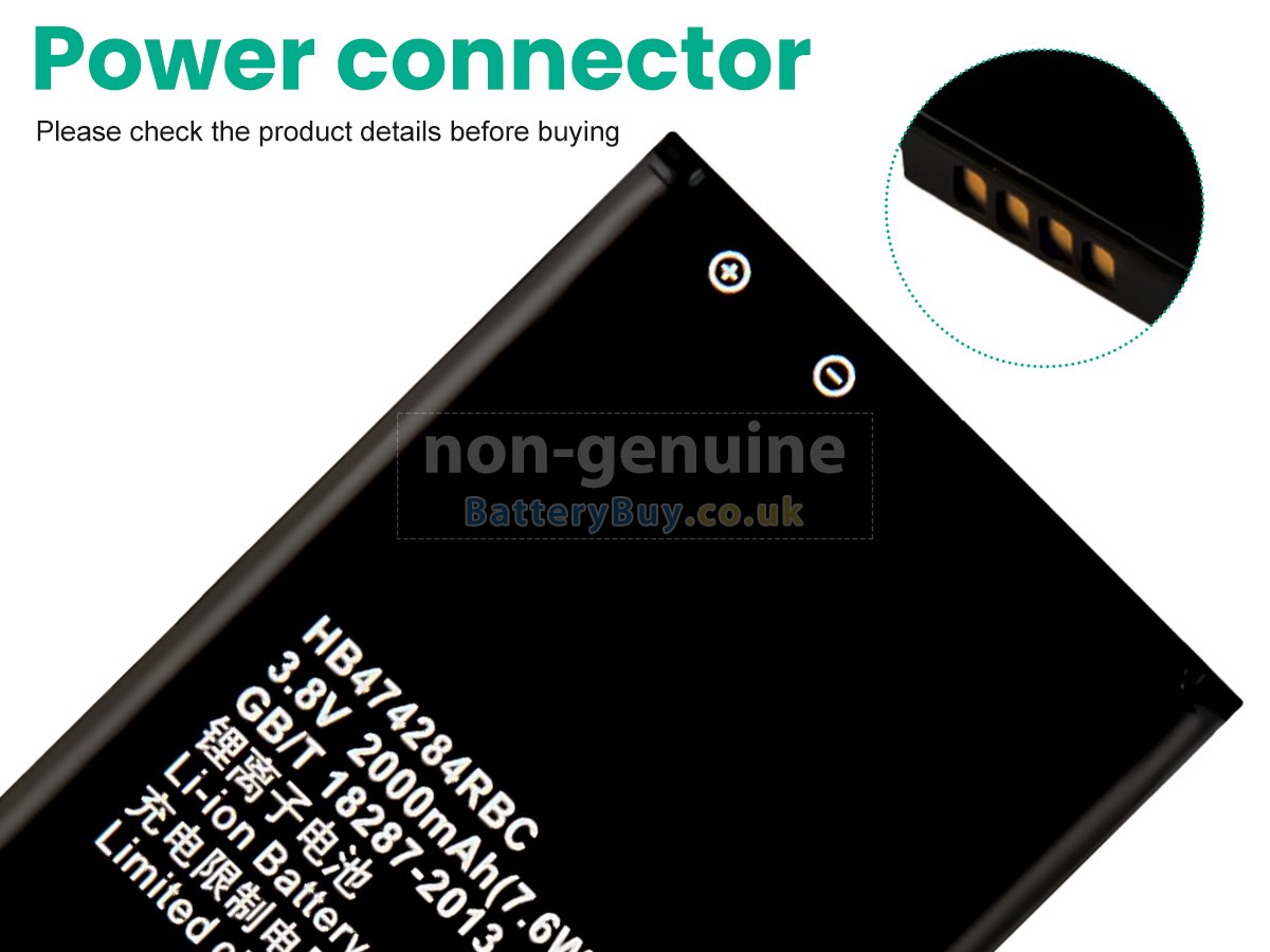 replacement battery for Huawei HB474284RBC