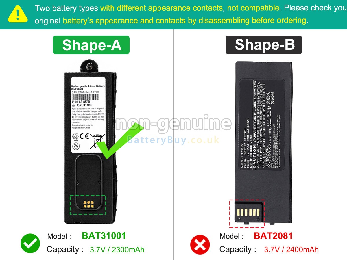 Replacement Battery for Iridium BAT31001