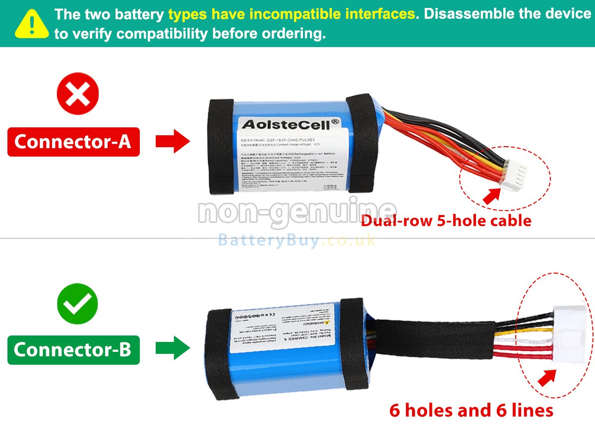 replacement battery for JBL GSP-1S3P-CH40