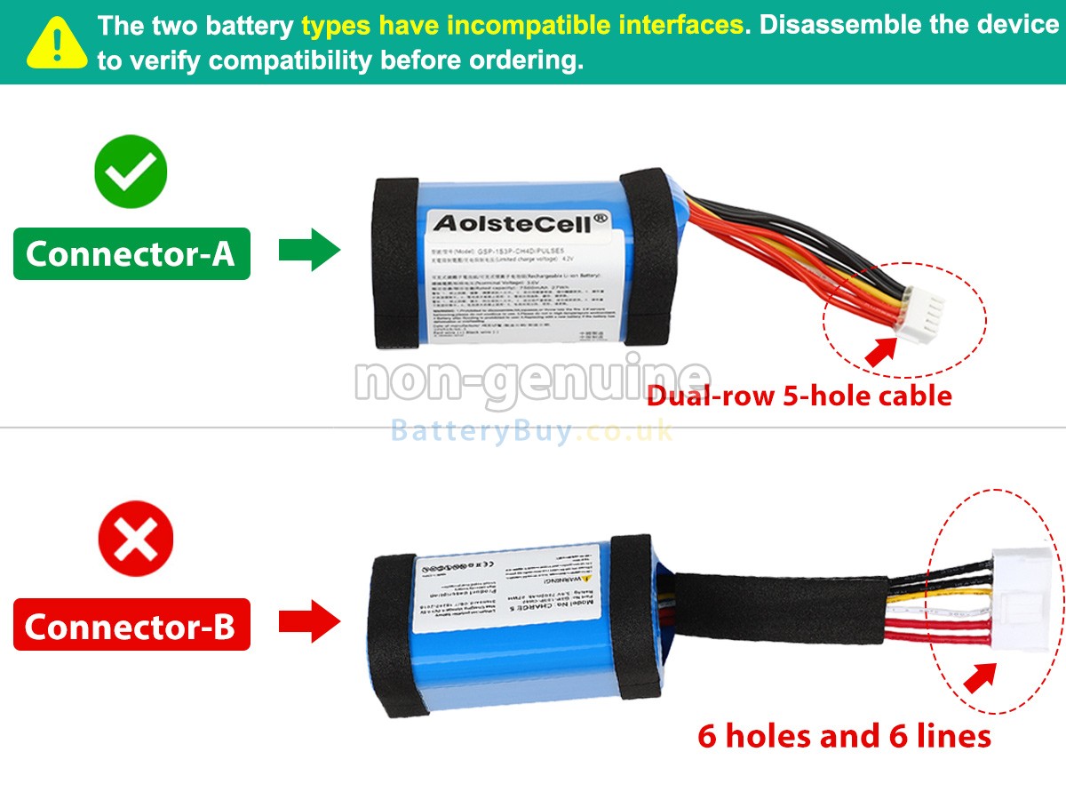replacement battery for JBL GSP-1S3P-CH40